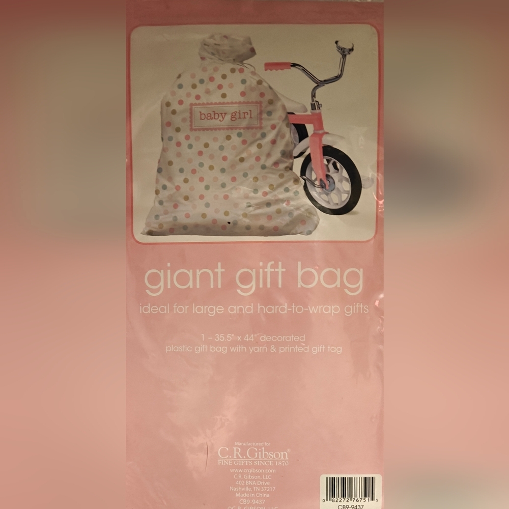 Gibson Pink Polka Dot Kids' Giant Gift Bag
